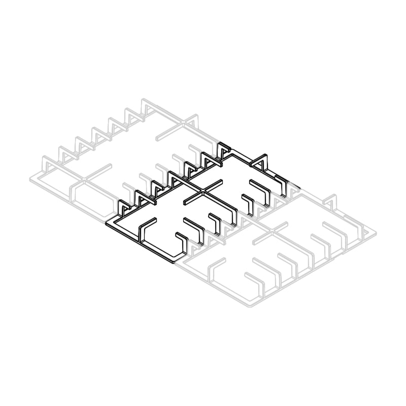 203177-03 - Cast iron central grill Slim75